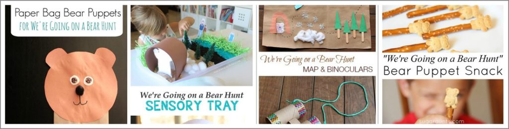 Bear Hunt Sensory Collages - Homegrown Friends