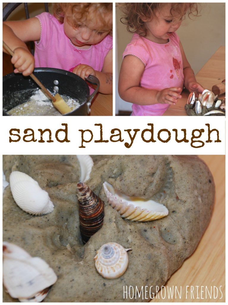 Homemade Sand Playdough - Homegrown Friends