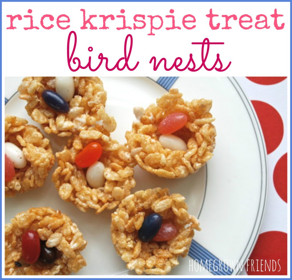 Rice Krispie Treat Bird Nests Homegrown Friends