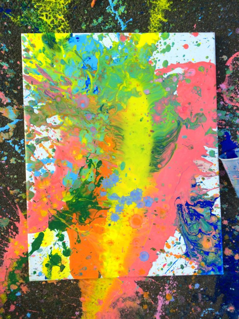 Splatter Pour Painting