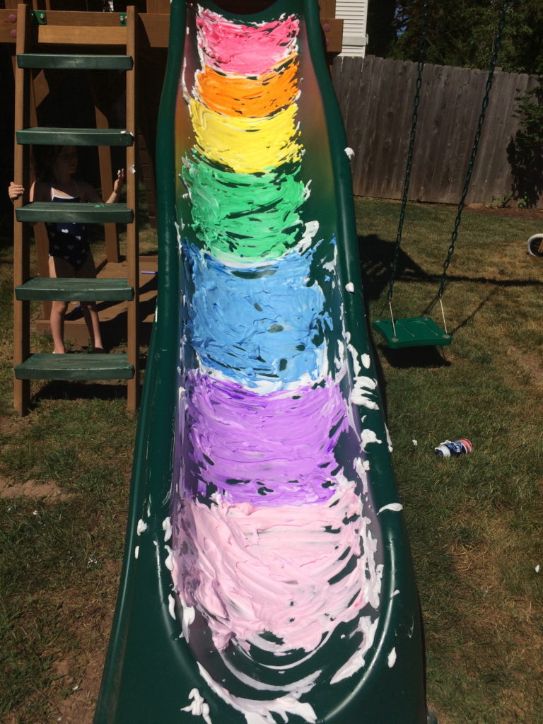 slip and slide rainbow