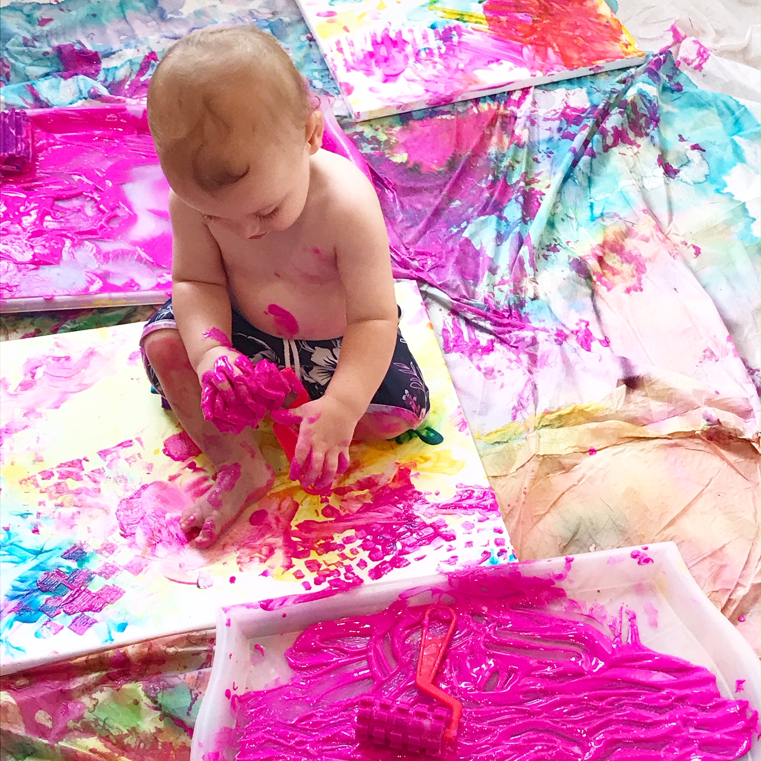 Easy Baby Art and Sensory Activities - Homegrown Friends