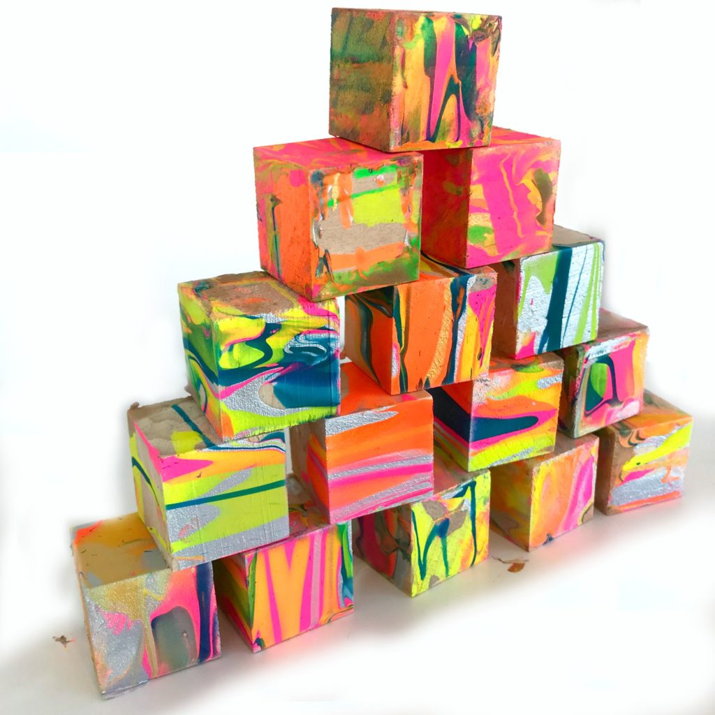 DIY Spin Art Kids Wooden Building Blocks Homegrown Friends